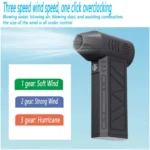 Mini Turbo Επαναφορτιζόμενος Φυσητήρας Χειρός 130000RPM με 3 Ταχύτητες & LED Φακό HYH-159