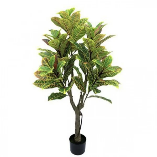 120cm Τεχνητό Διακοσμητικό Φυτό Κρότωνας σε Γλάστρα