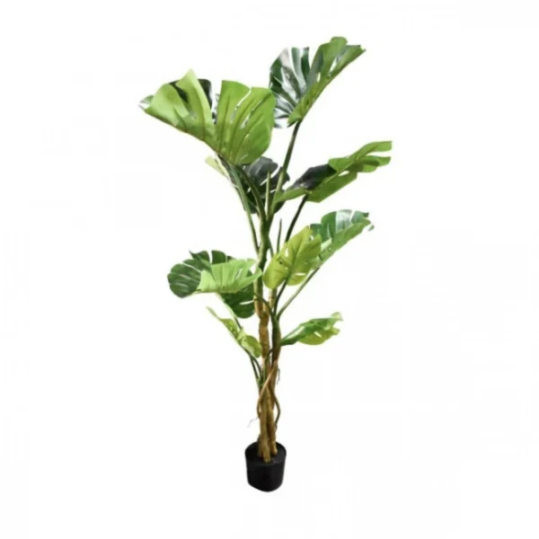 160cm Τεχνητό Διακοσμητικό Φυτό Φιλόδεντρο Σέλουμ σε Γλάστρα