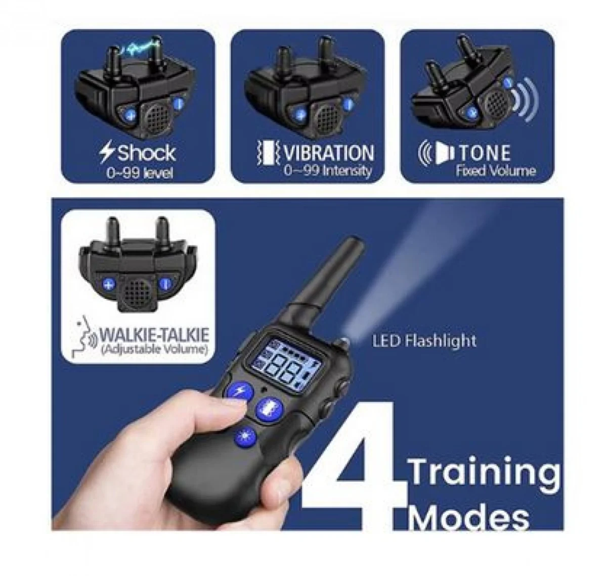 Ηλεκτρικό Κολάρο Εκπαίδευσης Σκύλου με Εμβέλεια 2000m