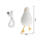 LED Νυχτερινό Φωτάκι Πάπια Ξαπλωμένη – Ρυθμιζόμενη Φωτεινότητα 3 Επιπέδων, Επαναφορτιζόμενο Φωτιστικό Σιλικόνης για Βρέφη, Παιδιά, Υπνοδωμάτια & Γραφεία