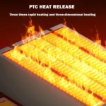 Ελεύθερη Σόμπα Αερόθερμο με Ρεαλιστική Φλόγα Τζακιού – 1800W