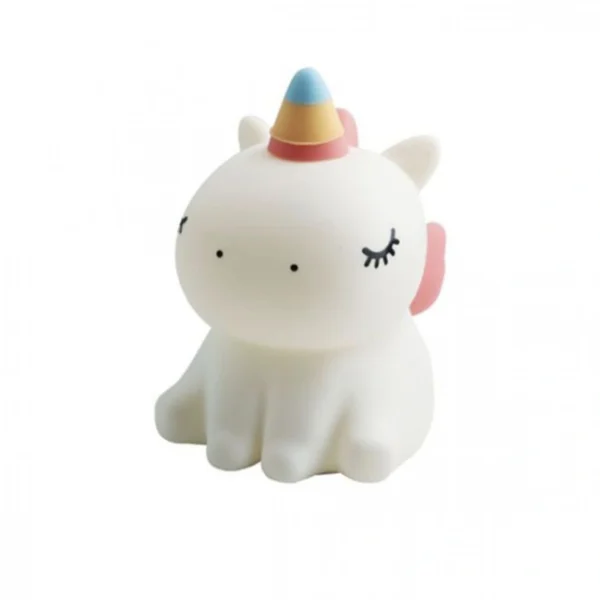 Φωτιστικό Νυκτός Μονόκερος – Χαριτωμένο LED Φως Ύπνου από Σιλικόνη, με Απαλό Αγγιγμα Ενεργοποίησης