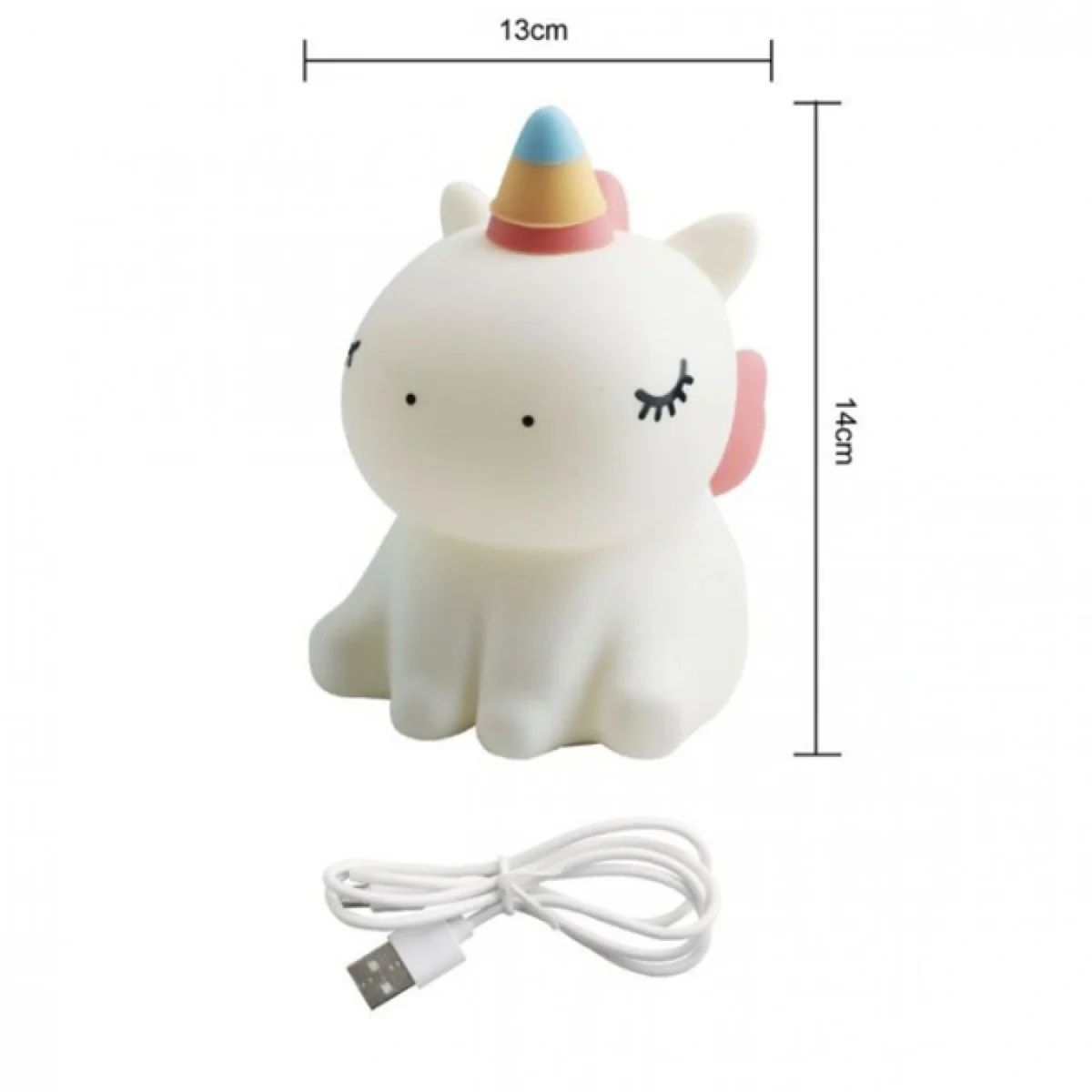 Φωτιστικό Νυκτός Μονόκερος – Χαριτωμένο LED Φως Ύπνου από Σιλικόνη, με Απαλό Αγγιγμα Ενεργοποίησης