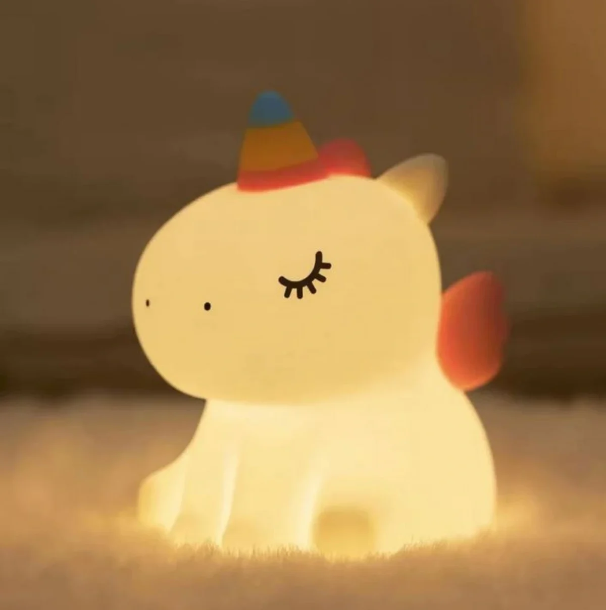 Φωτιστικό Νυκτός Μονόκερος – Χαριτωμένο LED Φως Ύπνου από Σιλικόνη, με Απαλό Αγγιγμα Ενεργοποίησης