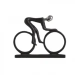 Διακοσμητική Φιγούρα Πολυρητίνης "Ποδηλάτης" Πολυρητίνης 18x17cm Μαύρο