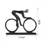 Διακοσμητική Φιγούρα Πολυρητίνης "Ποδηλάτης" Πολυρητίνης 18x17cm Μαύρο