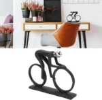 Διακοσμητική Φιγούρα Πολυρητίνης "Ποδηλάτης" Πολυρητίνης 18x17cm Μαύρο