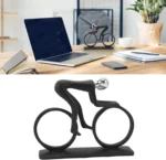 Διακοσμητική Φιγούρα Πολυρητίνης "Ποδηλάτης" Πολυρητίνης 18x17cm Μαύρο