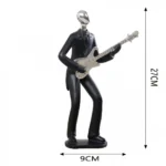 Διακοσμητική Φιγούρα Πολυρητίνης "Κιθαρίστας" Πολυρητίνης 27x9cm Μαύρο