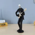 Διακοσμητική Φιγούρα Πολυρητίνης "Κιθαρίστας" Πολυρητίνης 27x9cm Μαύρο