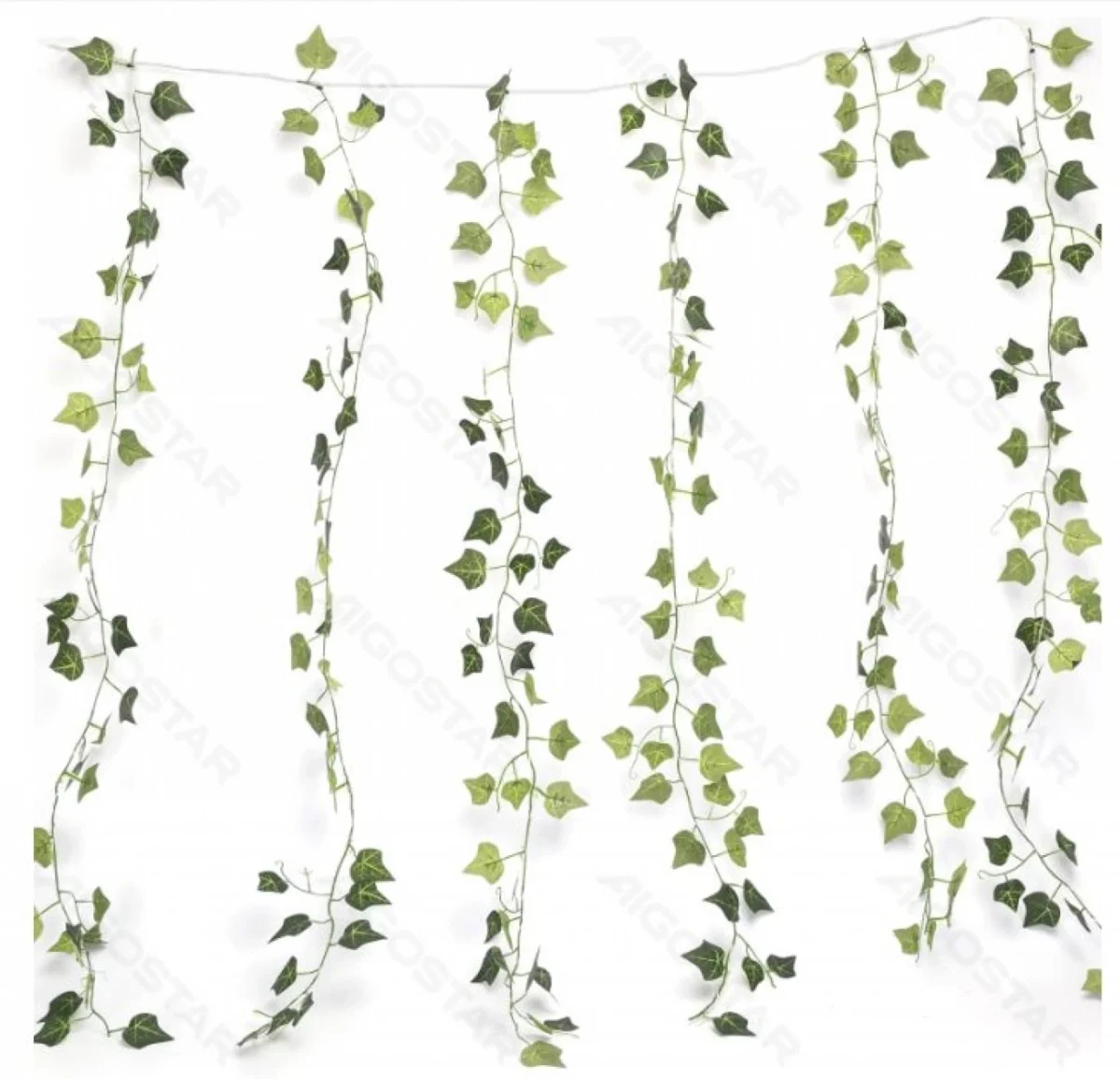 Ηλιακά LED Φώτα Κουρτίνα Θερμού Λευκού Φωτισμού 2700K με Τεχνητά Φύλλα Ευκάλυπτου 3m + 1m x 1m Υψος 70 LED – Για Εσωτερική & Εξωτερική Διακόσμηση IP65