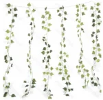 Ηλιακά LED Φώτα Κουρτίνα Θερμού Λευκού Φωτισμού 2700K με Τεχνητά Φύλλα Ευκάλυπτου 3m + 1m x 1m Υψος 70 LED – Για Εσωτερική & Εξωτερική Διακόσμηση IP65