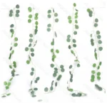 Ηλιακά LED Φώτα Κουρτίνα Θερμού Λευκού Φωτισμού 2700K με Τεχνητά Φύλλα Ευκάλυπτου 3m + 1m x 1m Υψος 70 LED – Για Εσωτερική & Εξωτερική Διακόσμηση IP65