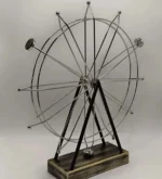 Επιτραπέζιο Διακοσμητικό Περιστρεφόμενη Ρόδα 41x37cm – Σφυρήλατο Σίδερο με Ξύλινη Βάση - London Eye