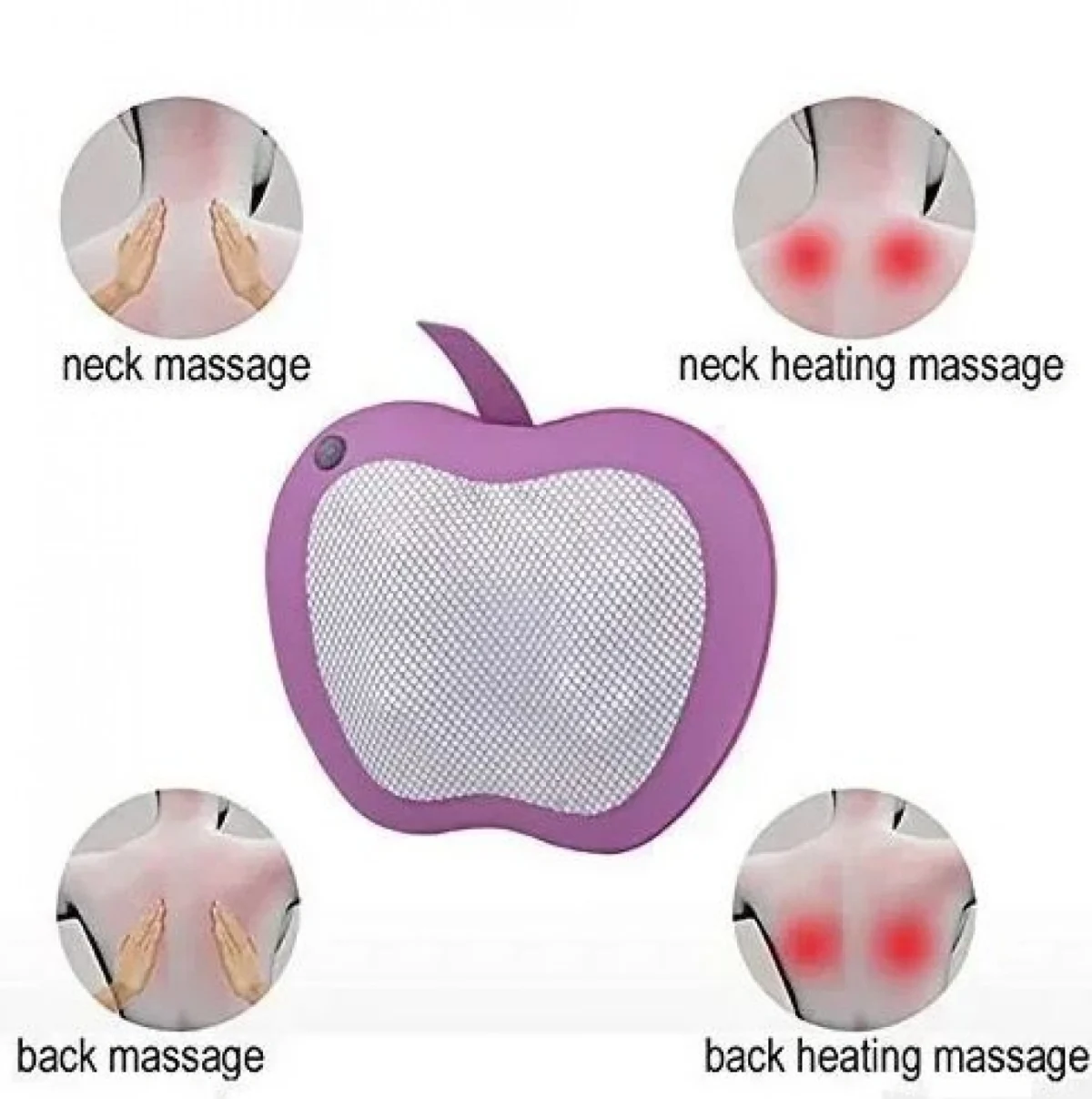 Ηλεκτρικό Μαξιλάρι Μασάζ Shiatsu με Υπέρυθρες Ακτίνες & Περιστρεφόμενες Κεφαλές - Car & Home Intelligent Massage Cushion