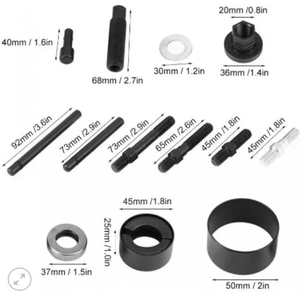 Κιτ Εργαλείων Αφαίρεσης/Εγκατάστασης Τροχαλίας Αντλίας Υδραυλικού Τιμονιού με Θήκη Μεταφοράς