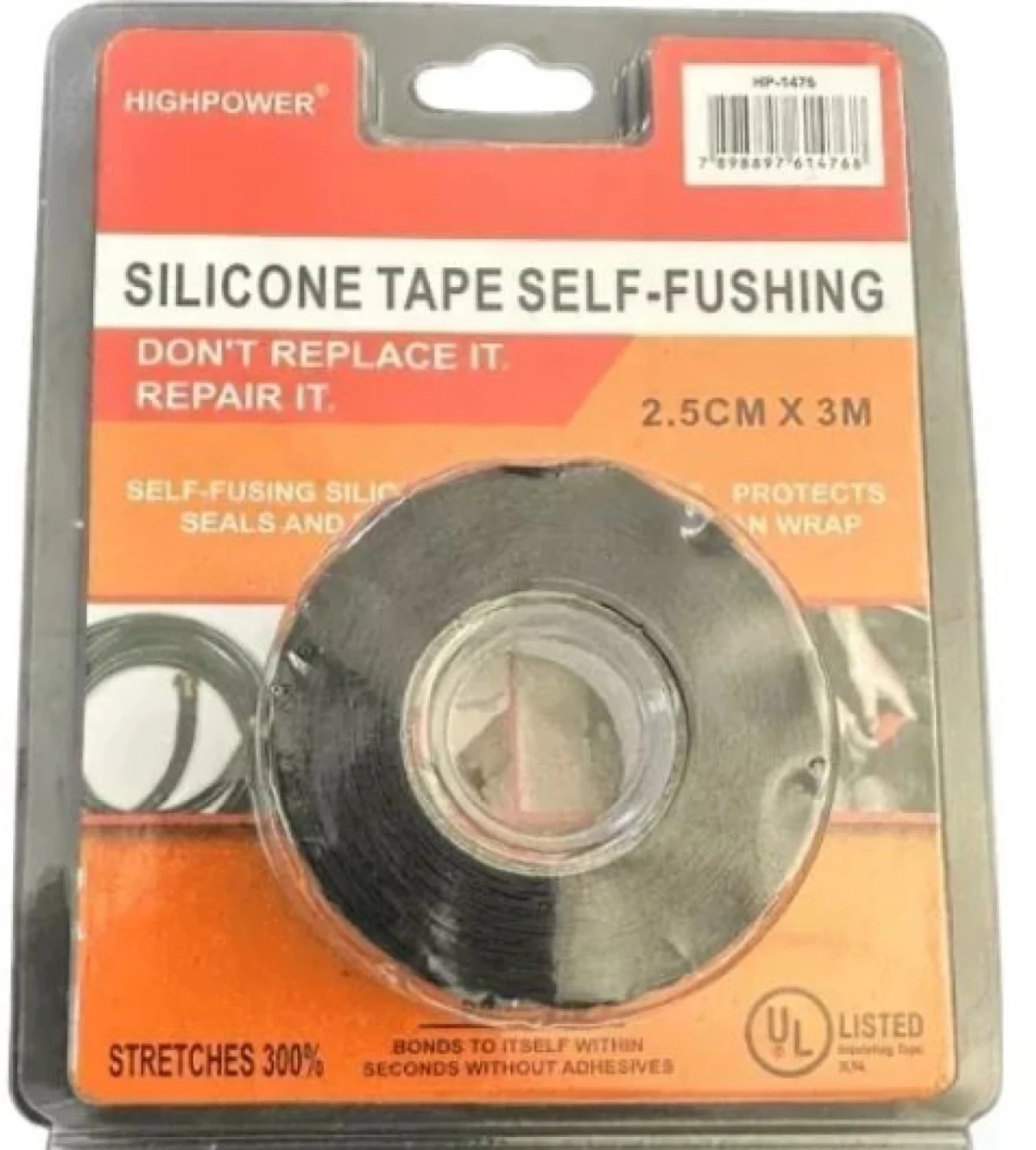Ταινία Σιλικόνης Επισκευής 2.5cm x 3m – Μαύρο
