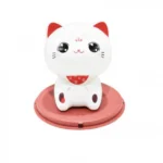 Διακοσμητική Τυχερή Λευκή Γάτα Καλωσορίσματος που Λειτουργεί με τον Ηλιο Χωρίς Μπαταρίες - Feng Shui Welcome Cat Solar 9cm