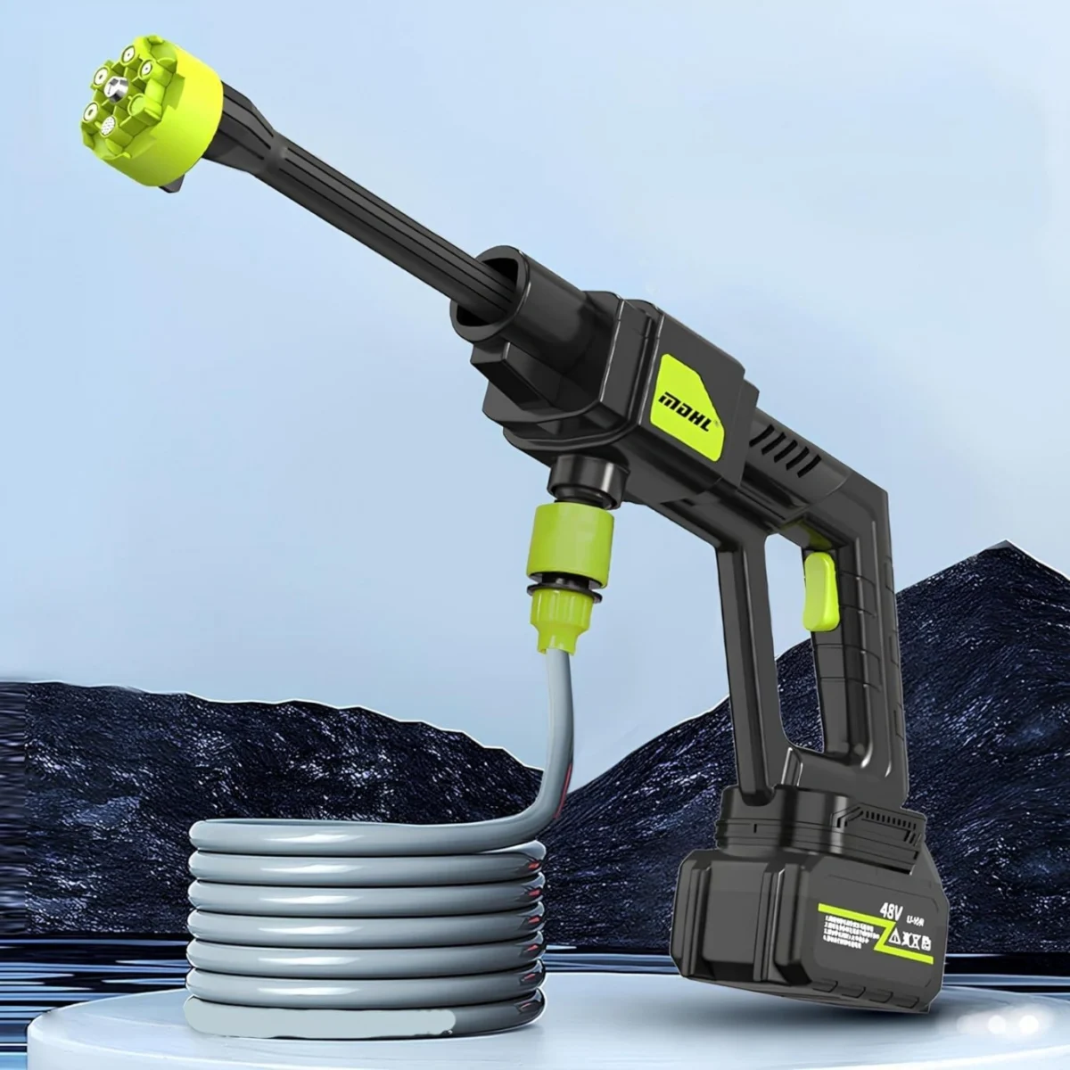 Φορητό Ηλεκτρικό Πιστόλι Πλυσίματος - Πιεστικό νερού 48V MDHL- 8100 30BAR με Ακροφύσιο 6 Λειτουργιών