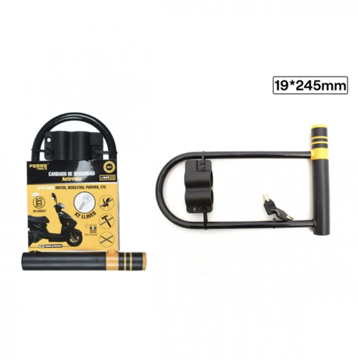 Αντικλεπτικό Λουκέτο Πέταλο Μηχανής Ποδηλάτου Φ18x225mm