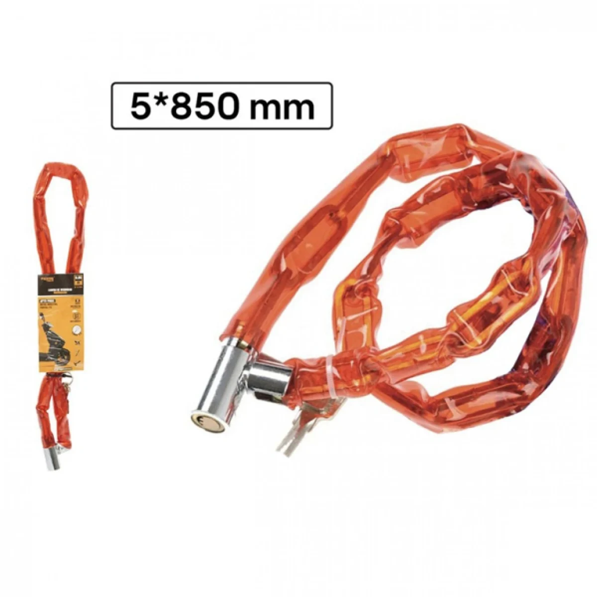 Αντικλεπτική Κουλούρα Μηχανής Ποδηλάτου με Επένδυση Πλαστικού Φ6x1000mm