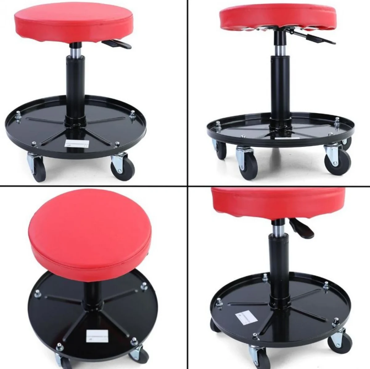 Σκαμπό Πτυσσόμενο με Αποθηκευτικό Χώρο 38x38x38cm απο Faux Δέρμα, Γκρί