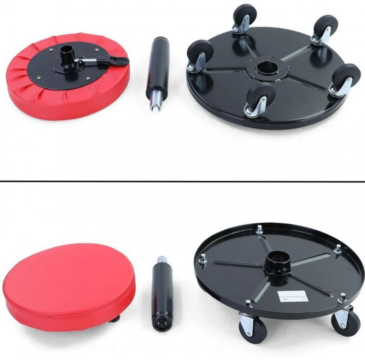 Σκαμπό Πτυσσόμενο με Αποθηκευτικό Χώρο 38x38x38cm απο Faux Δέρμα, Γκρί