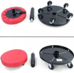 Σκαμπό Πτυσσόμενο με Αποθηκευτικό Χώρο 38x38x38cm απο Faux Δέρμα, Γκρί