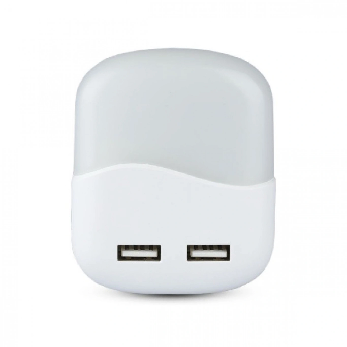 LED Φωτάκι Νυκτός Πρίζας με Αισθητήρα & 2 Θύρες USB Λευκό 4000K LED Φωτάκι Νυκτός Πρίζας με Αισθητήρα & 2 Θύρες USB Λευκό 4000K