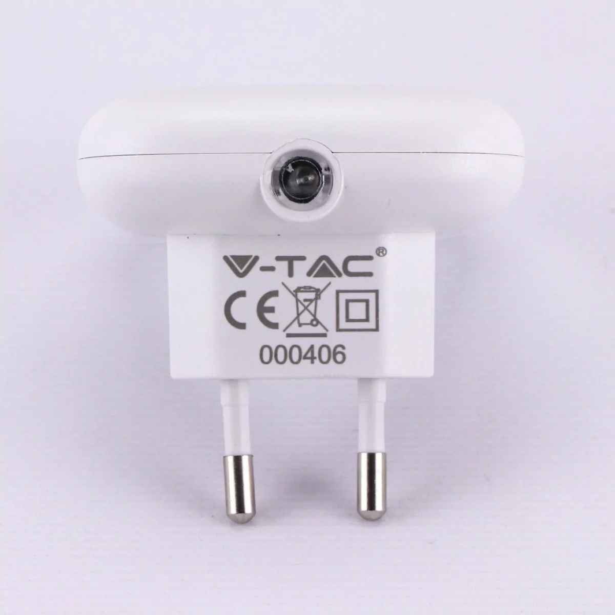 LED Φωτάκι Νυκτός Πρίζας με Αισθητήρα & 2 Θύρες USB Λευκό 4000K