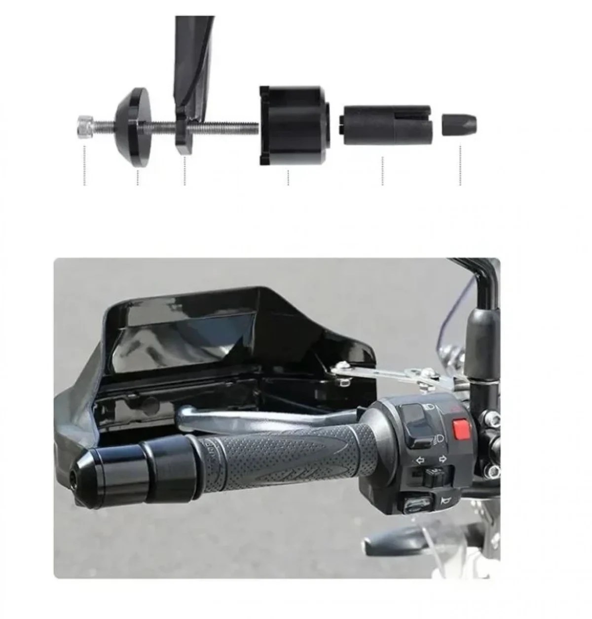 Σετ Προστατευτικά 22mm 7/8 με Φλας για το Grip Τιμονιού Μηχανής 2τμχ