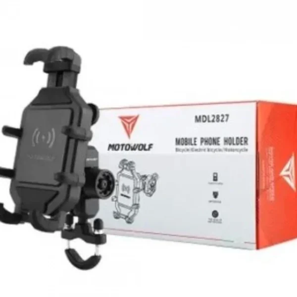 Βάση Κινητού για Τιμόνι Μοτοσυκλέτας με Ρυθμιζόμενο Βραχίονα και Σύστημα Φόρτισης Motowolf MDL2827