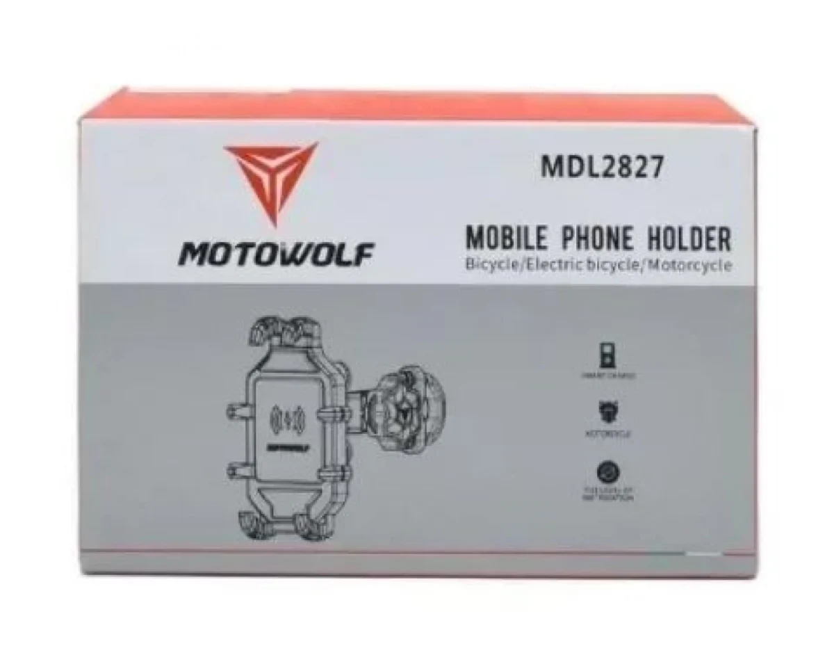 Βάση Κινητού για Τιμόνι Μοτοσυκλέτας με Ρυθμιζόμενο Βραχίονα και Σύστημα Φόρτισης Motowolf MDL2827