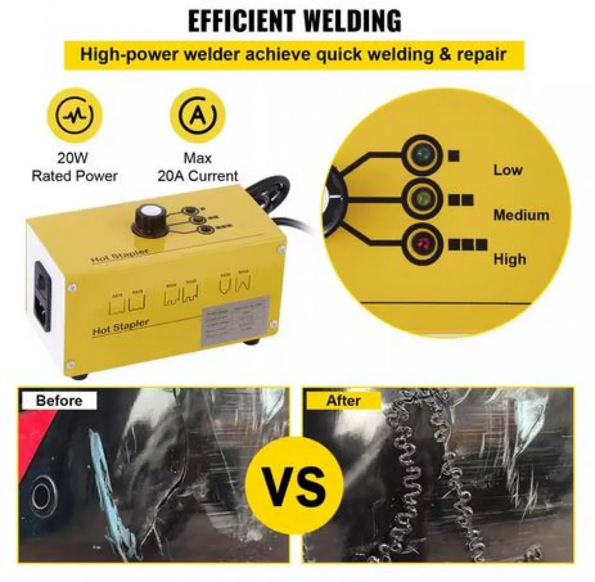 Σετ Θερμής Συγκόλλησης Πλαστικών Προφυλακτήρων 20W