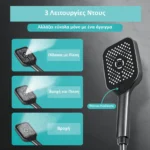 Στήλη Ντουζ με Ψηφιακή Ρύθμιση Θερμοκρασίας 80–110cm – Γκρι