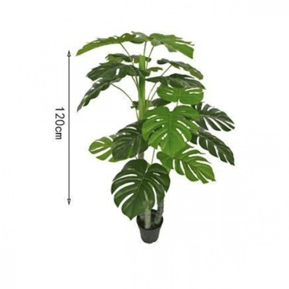 120cm Τεχνητό Διακοσμητικό Φυτό Μονστέρα σε Γλάστρα - 23347