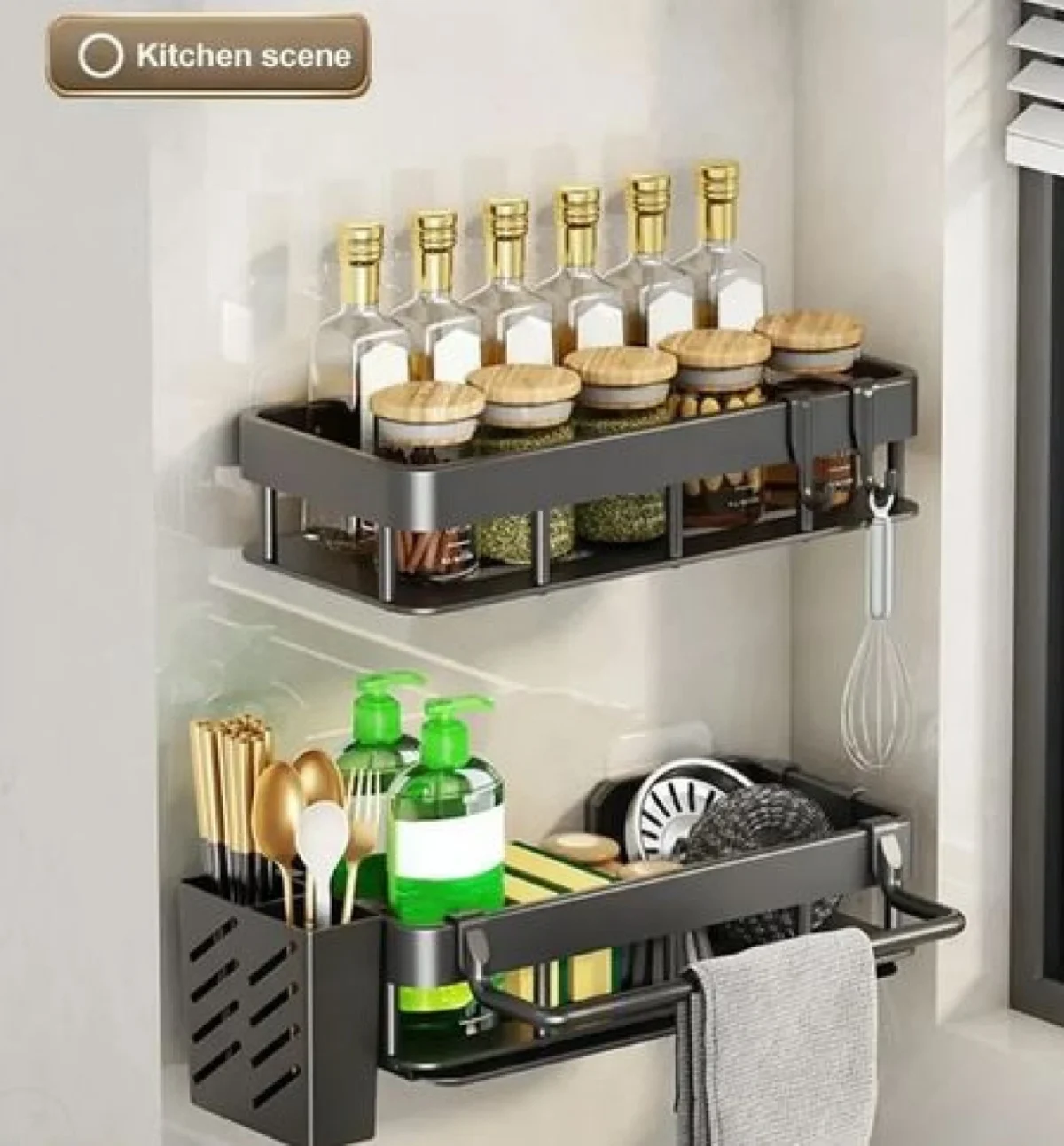 Ράφι Αποστράγγισης Νεροχύτη από Ανοξείδωτο Ατσάλι – Μαύρο