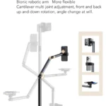 Μεταλλική Επιδαπέδια Βάση Κινητού Handsfree L-01 με Προσαρμοζόμενο Βραχίονα 1.5m