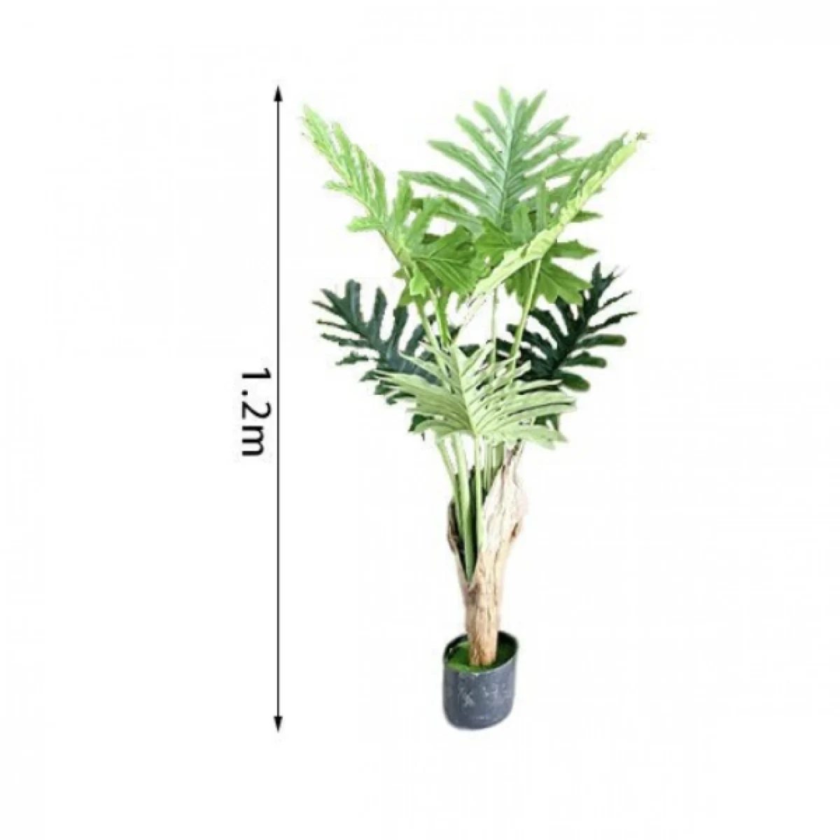 120cm Τεχνητό Διακοσμητικό Φυτό Φιλόδεντρο Σέλουμ σε Γλάστρα - 25977