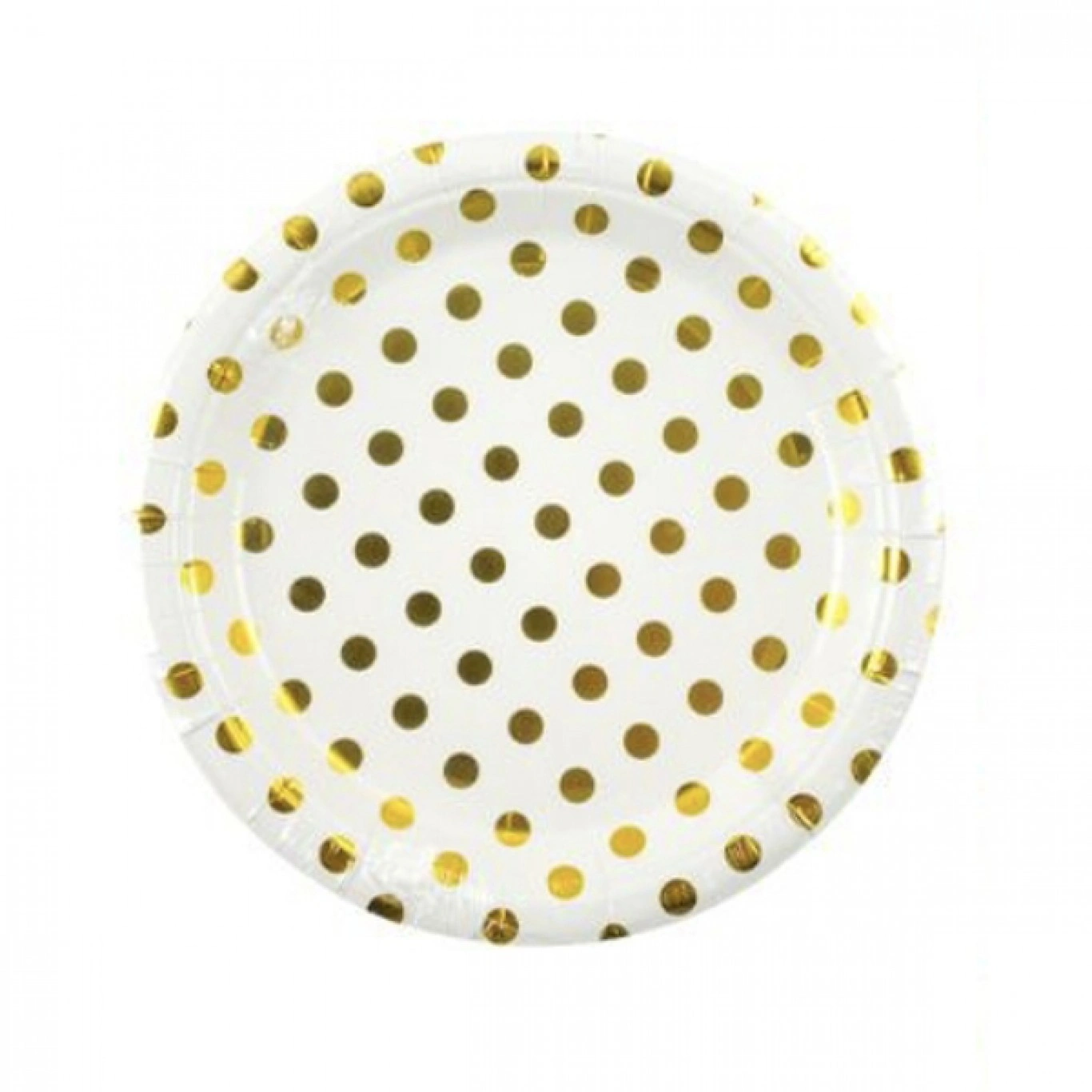 18cm Σετ 6τεμ Χάρτινα Πιάτα για Πάρτι με Χρυσά Πουά – Gold Poua 18cm Σετ 6τεμ Χάρτινα Πιάτα για Πάρτι με Χρυσά Πουά – Gold Poua