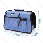 Ανθεκτική Τσάντα Μεταφοράς Κατοικίδιων με Αερισμό – 44.5x26x20cm Γαλάζιο