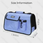 Ανθεκτική Τσάντα Μεταφοράς Κατοικίδιων με Αερισμό – 53.5x27x23cm Γαλάζιο