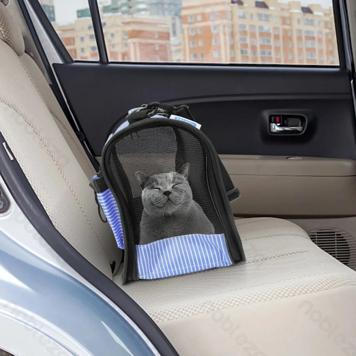 Ανθεκτική Τσάντα Μεταφοράς Κατοικίδιων με Αερισμό – 53.5x27x23cm Γαλάζιο