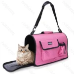 Ανθεκτική Τσάντα Μεταφοράς Κατοικίδιων με Αερισμό – 53.5x27x23cm Ροζ