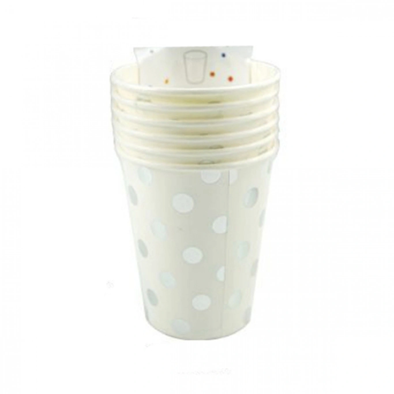 Σετ 6τεμ Χάρτινα Ποτήρια για Πάρτι με Ασημένια Πουά 7.5x8.5cm – Silver Poua Σετ 6τεμ Χάρτινα Ποτήρια για Πάρτι με Ασημένια Πουά 7.5x8.5cm – Silver Poua