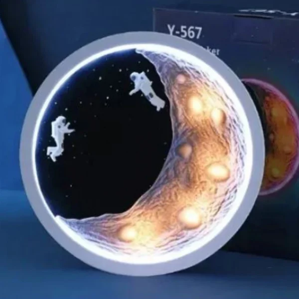 Επιτραπέζιο Ηχείο Bluetooth HD Αστροναύτης στο Φεγγάρι – Astronaut Moon (Λευκό)