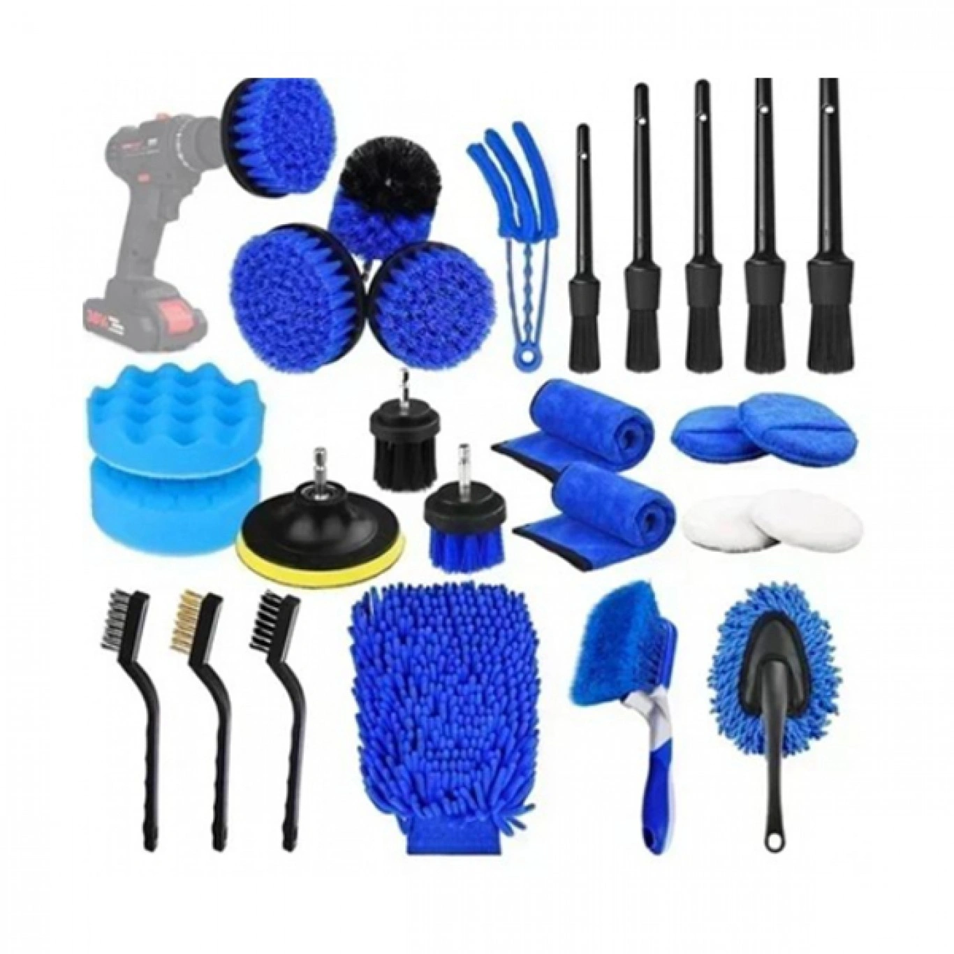 Σετ 26 Τεμαχίων Καθαρισμού Αυτοκινήτου Jiageng – Μπλε Σετ 26 Τεμαχίων Καθαρισμού Αυτοκινήτου Jiageng – Μπλε