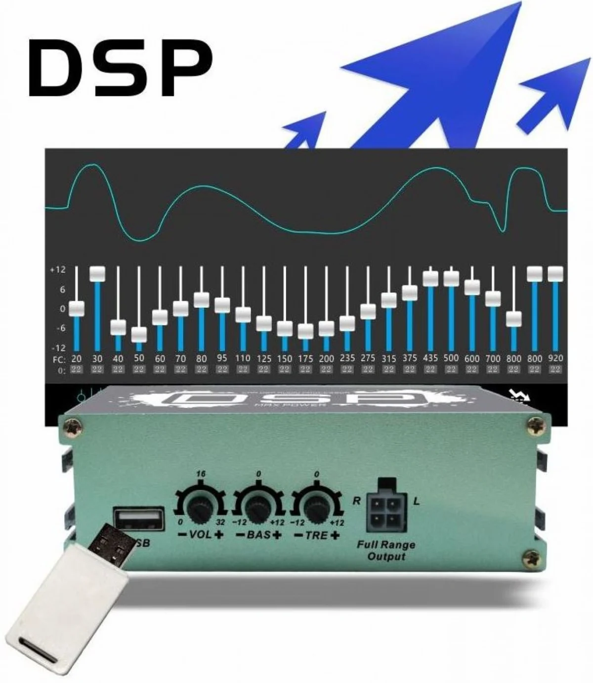 Ενισχυτής Ήχου Αυτοκινήτου 6 Καναλιών 260W DSP με Έλεγχο μέσω APP