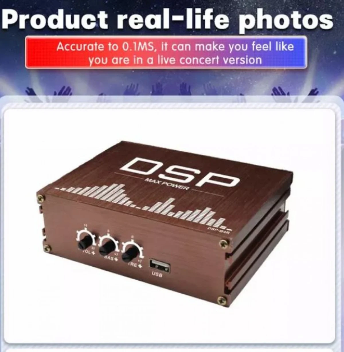 Ενισχυτής Ήχου Αυτοκινήτου DSP 4 Καναλιών 200W με Έλεγχο APP & USB